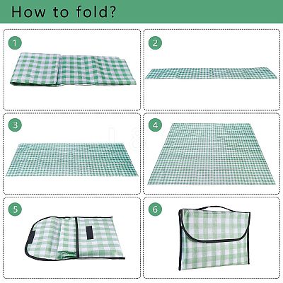 Portable Tartan Patern Non Woven Picnic Mat JX572B-02-1