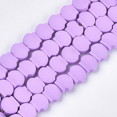 Spray Painted Non-magnetic Synthetic Hematite Beads Strands G-T116-23-09-1