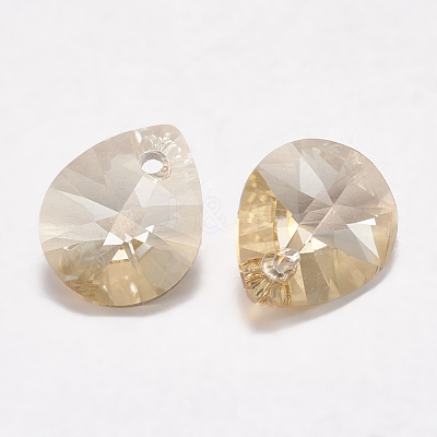 Faceted K9 Glass Rhinestone Charms RGLA-F053-E-001GS-1