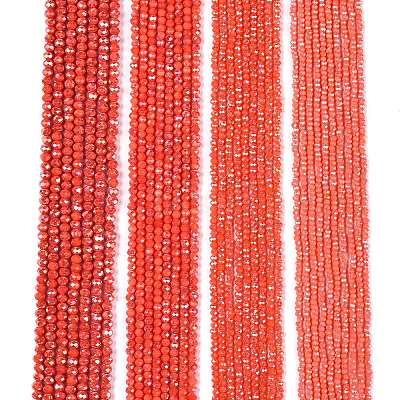 Electroplate Glass Beads Strands EGLA-A044-P3mm-B21-1