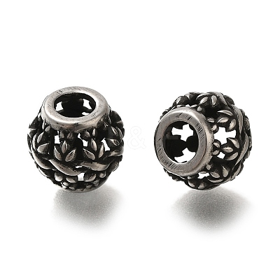 304 Stainless Steel European Beads STAS-D191-06A-AS-1