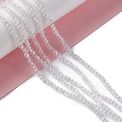 Crystal Glass Rondelle Beads Strands X-EGLA-F049C-03-1
