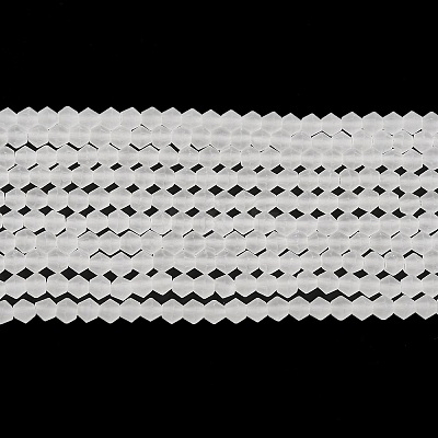 Imitate Austrian Crystal Frosted Glass Beads Strands GLAA-F029-TM4mm-B13-1