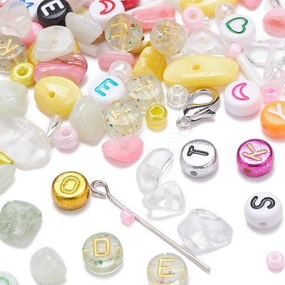 Natural Stone Chip Beads DIY Jewelry Set Making Kit DIY-YW0004-70C-1