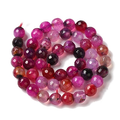 Dyed & Heated Natural Dragon Veins Agate Beads Strands G-P539-A01-27-1