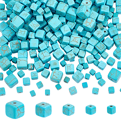 318Pcs Synthetic Turquoise Beads Strands G-PH0002-70-1