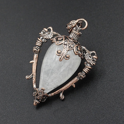 Natural Quartz Crystal Point Pendulum Pendants PW-WG89713-09-1