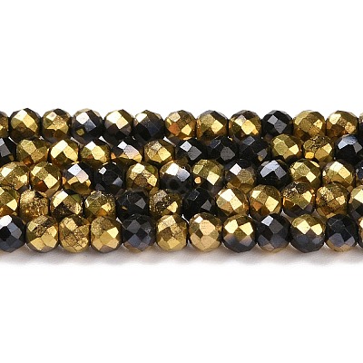 Electroplate Glass Beads Strands GLAA-H021-01B-HP04-1