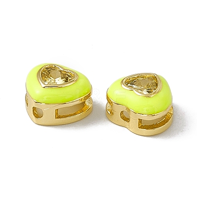 Rack Plating Brass Cubic Zirconia Beads KK-C007-16G-02-1