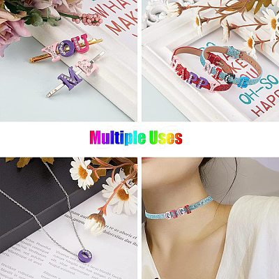 Spray Painted Zinc Alloy Slide Charms ALRI-WH0005-13G-1