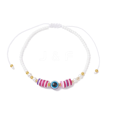 Glass Seed Beads Braided Bead Bracelets BJEW-MZ00211-03-1