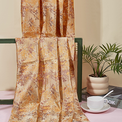 Flower Pattern Polyester Fabric DIY-WH0504-904D-1
