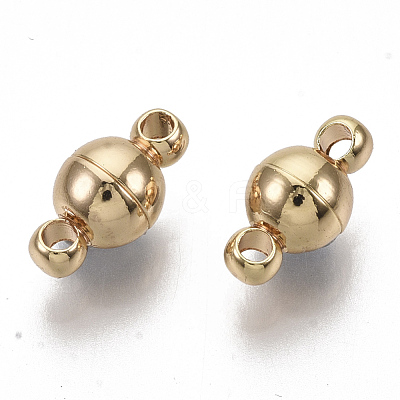 Brass Magnetic Clasps with Loops KK-S354-213A-NF-1