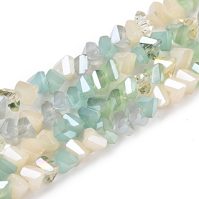 Electroplate Glass Beads Strands X-GLAA-T023-A17-03-1