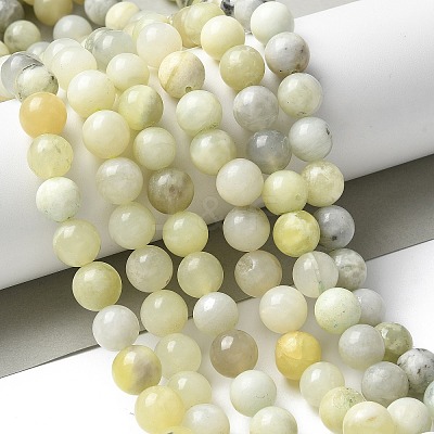 Natural New Jade Beads Strands G-F591-16-10MM-1