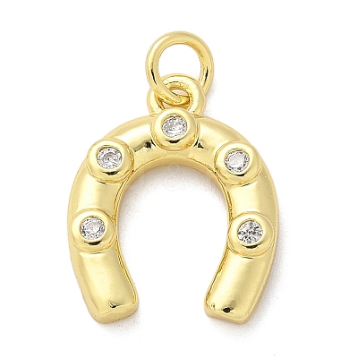 Brass Micro Pave Cubic Zirconia Pendants KK-S511-13G-1