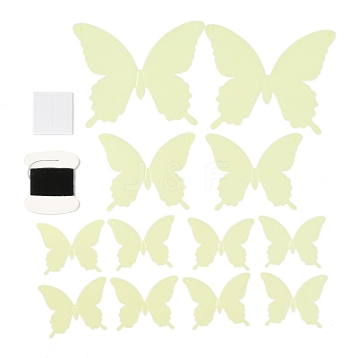 3D Plastic Luminous Wall Stickers DIY-F077-05G-1