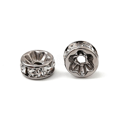 Brass Rhinestone Spacer Beads LS-X-RB-A014-Z8mm-01B-NF-1