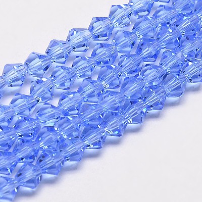 Imitate Austrian Crystal Bicone Glass Beads Strands X-GLAA-F029-6x6mm-09-1