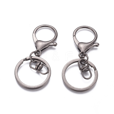 Iron Alloy Lobster Claw Clasp Keychain KEYC-D016-B-1