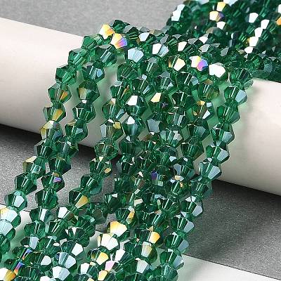Transparent Electroplate Glass Beads Strands EGLA-A039-T3mm-B10-1