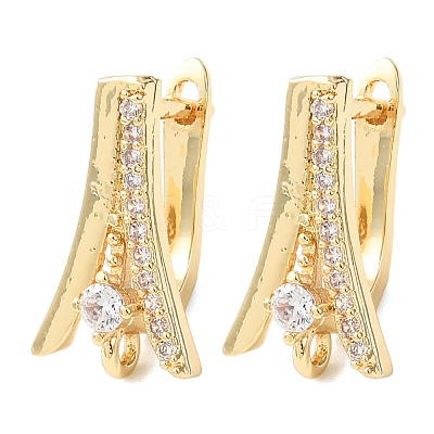 Brass Earring Findings KK-D108-01G-1