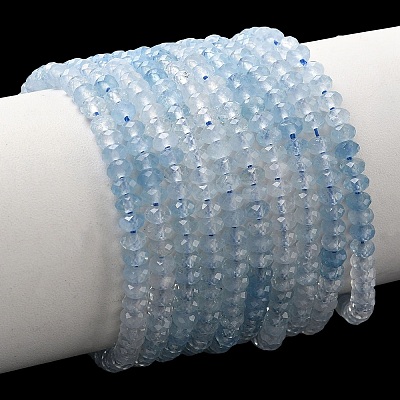 Natural Aquamarine Beads Strands G-P629-B01-01-1