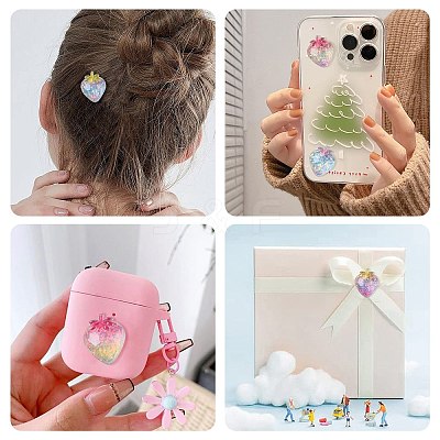 25Pcs 5 Colors Transparent Resin Fruit Decoden Cabochons RESI-CJ0004-16-1