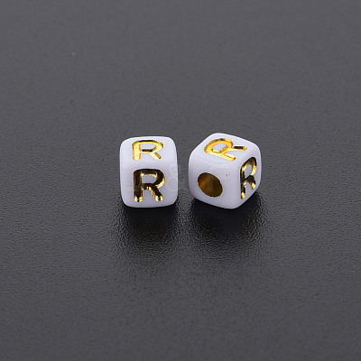 Opaque White Acrylic Beads MACR-Q242-010R-1