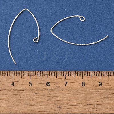 925 Sterling Silver Marquise Ear Wire EJEW-NH0003-01S-1