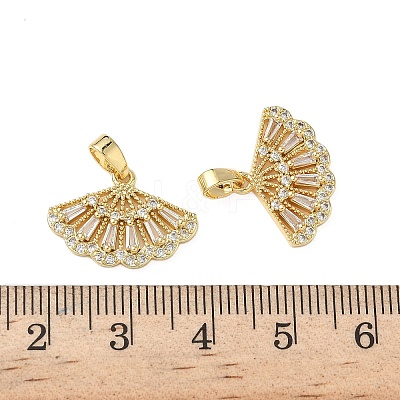 Brass Micro Pave Cubic Zirconia Pendants KK-I371-37G-02-1