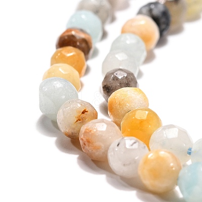 Natural Flower Amazonite Beads Strands LS-G-G545-06-1