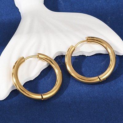Ion Plating(IP) 304 Stainless Steel Hoop Earrings EJEW-P177-G-24-1