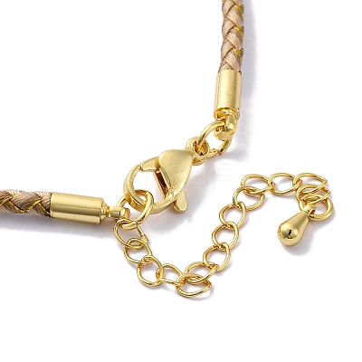 Polyester Cord Braided Bracelet Makings MAK-Z003-01G-27-1