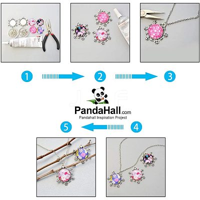 Flatback Glass Cabochons for DIY Projects GGLA-PH0004-27B-1