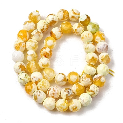 Natural Fire Crackle Agate Bead Strands G-K166-07F-8mm-07-1