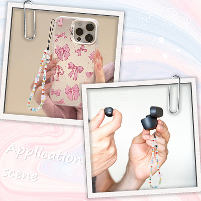 Resin Lanyard Wrist Strap Phone Star Charms Straps DIY-WH20003-12-1
