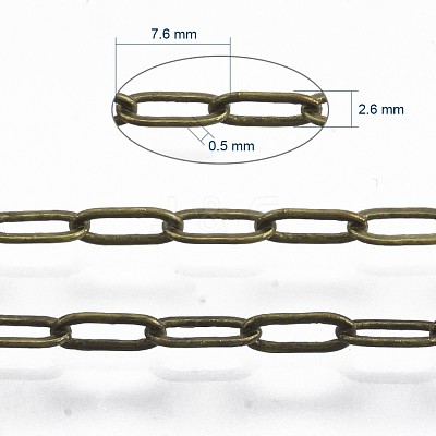 Brass Paperclip Chains CHC-S008-001D-AB-1