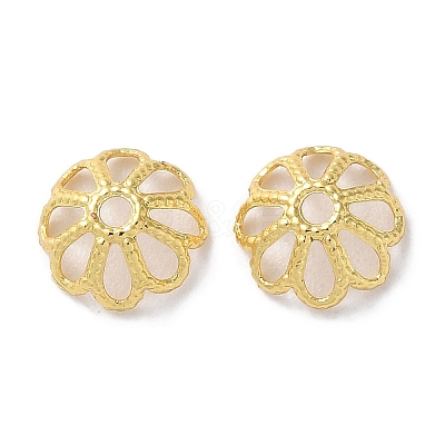 Rack Plating Brass Bead Caps KK-F090-21G-02-1