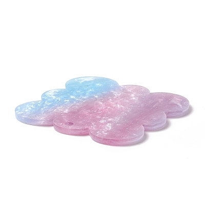 Acrylic Disc Pendants SACR-G015-B03-1