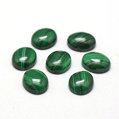 Oval Natural Malachite Cabochons G-O147-03D-1