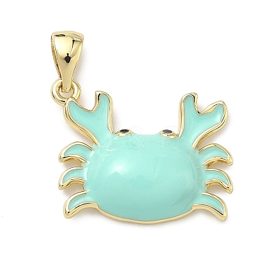 Brass Enamel Pendants KK-G555-20G-01-1