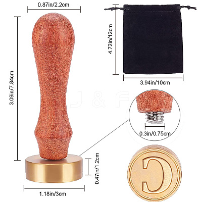 1Pc Golden Tone Brass Stamp Head DIY-CA0006-33C-1