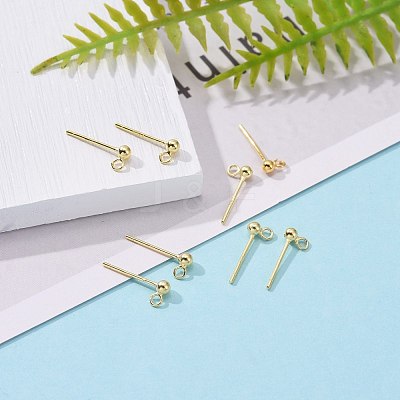 925 Sterling Silver Ear Stud Findings STER-K167-042A-G-1