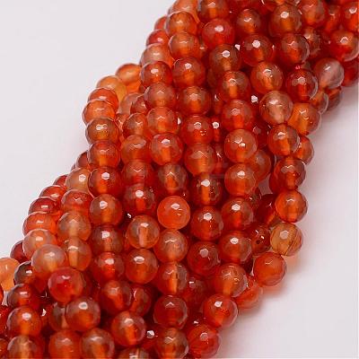 Natural Agate Beads Strands G-G882-8mm-A03-1-1