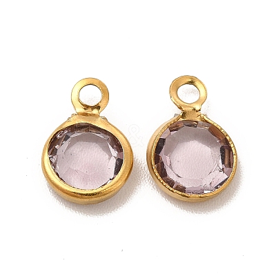 Ion Plating(IP) 304 Stainless Steel with Glass Charms STAS-G305-11G-06-1