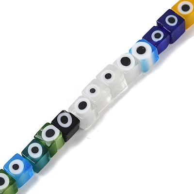 Handmade Evil Eye Lampwork Beads Strands LAMP-G166-16A-1