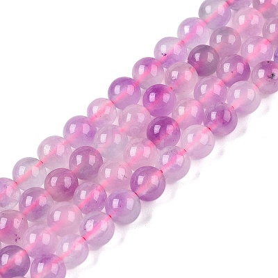 Dyed Natural White Jade Beads Strands G-T138-6mm-210-17-1