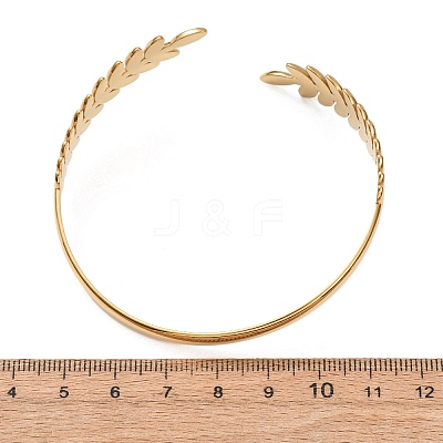 304 Stainless Steel Cuff Bangles for Women BJEW-Z173-01G-1
