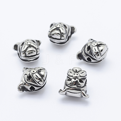 304 Stainless Steel Puppy Beads STAS-K152-01AS-1